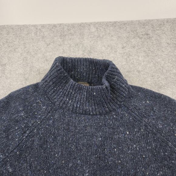 Pendleton Sweater Womens Small Navy Donegal Turtleneck Merino Wool Alpaca Knit - Picture 4 of 11